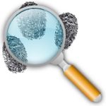 Loupe pour identifier les empreintes