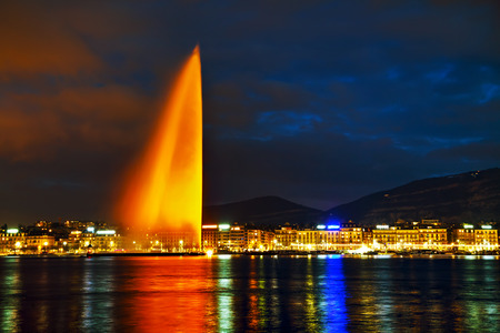 La fontaine de Geneve en Suisse