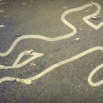 Scène de crime : un cadavre dessiné au sol