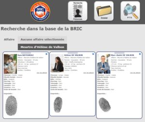 Exemple du logiciel d'enquête pour des murder party en ligne